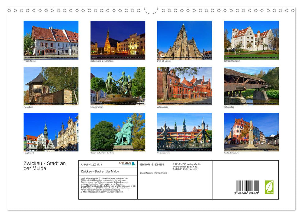 Zwickau - Stadt an der Mulde (CALVENDO Wandkalender 2026)