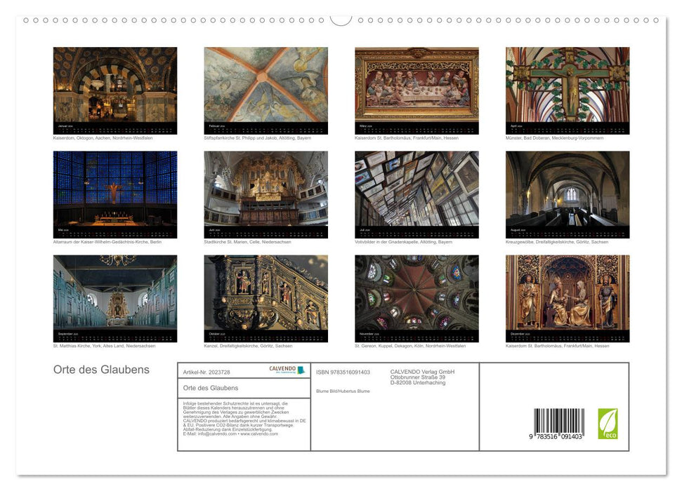 Orte des Glaubens (CALVENDO Premium Wandkalender 2026)