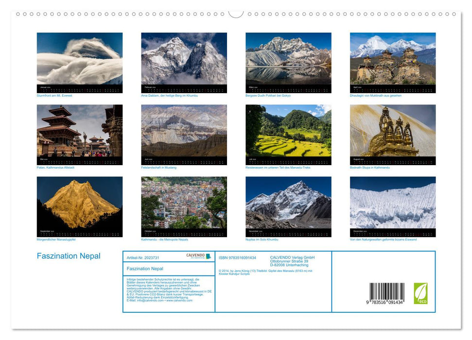 Faszination Nepal (CALVENDO Premium Wandkalender 2026)