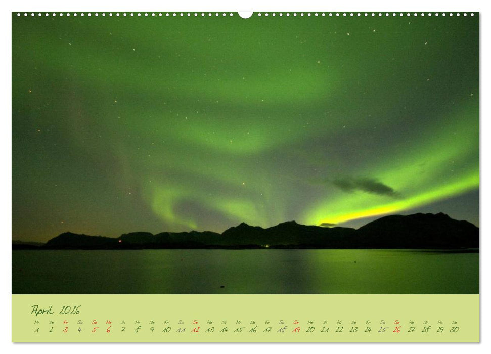 Nordlicht-Zauber auf den Lofoten. Aurora borealis (CALVENDO Premium Wandkalender 2026)