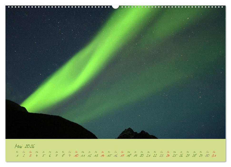 Nordlicht-Zauber auf den Lofoten. Aurora borealis (CALVENDO Premium Wandkalender 2026)