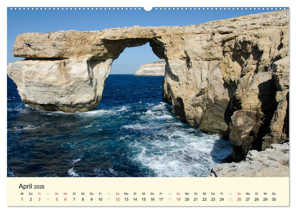 Malta und Gozo, Perlen im Mittelmeer (CALVENDO Premium Wandkalender 2026)