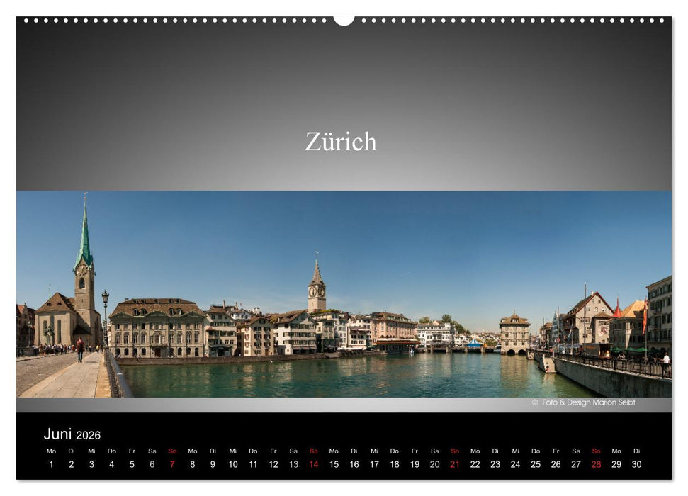 Panorama Schweiz (CALVENDO Premium Wandkalender 2026)