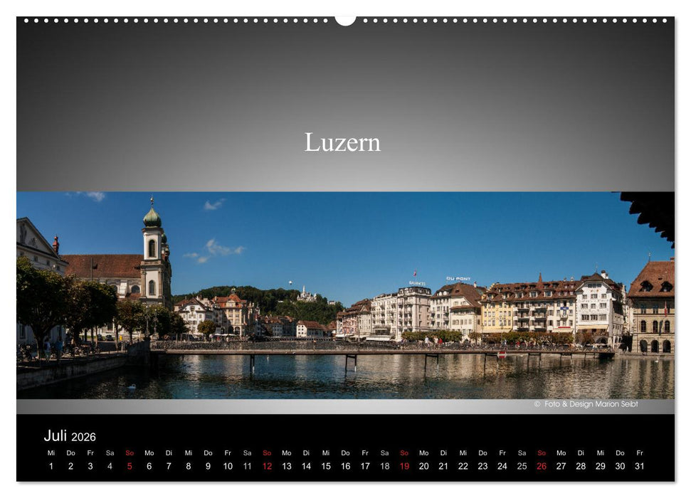 Panorama Schweiz (CALVENDO Premium Wandkalender 2026)