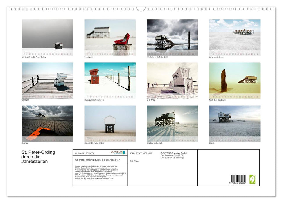 St. Peter-Ording durch die Jahreszeiten (CALVENDO Wandkalender 2026)