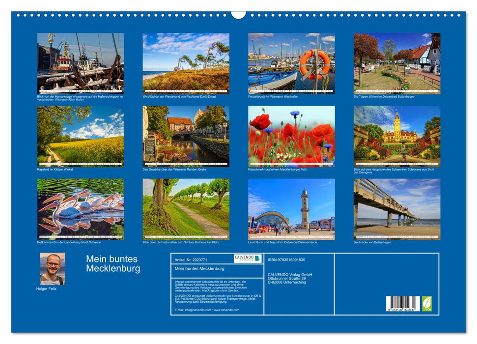 Mein buntes Mecklenburg (CALVENDO Wandkalender 2026)