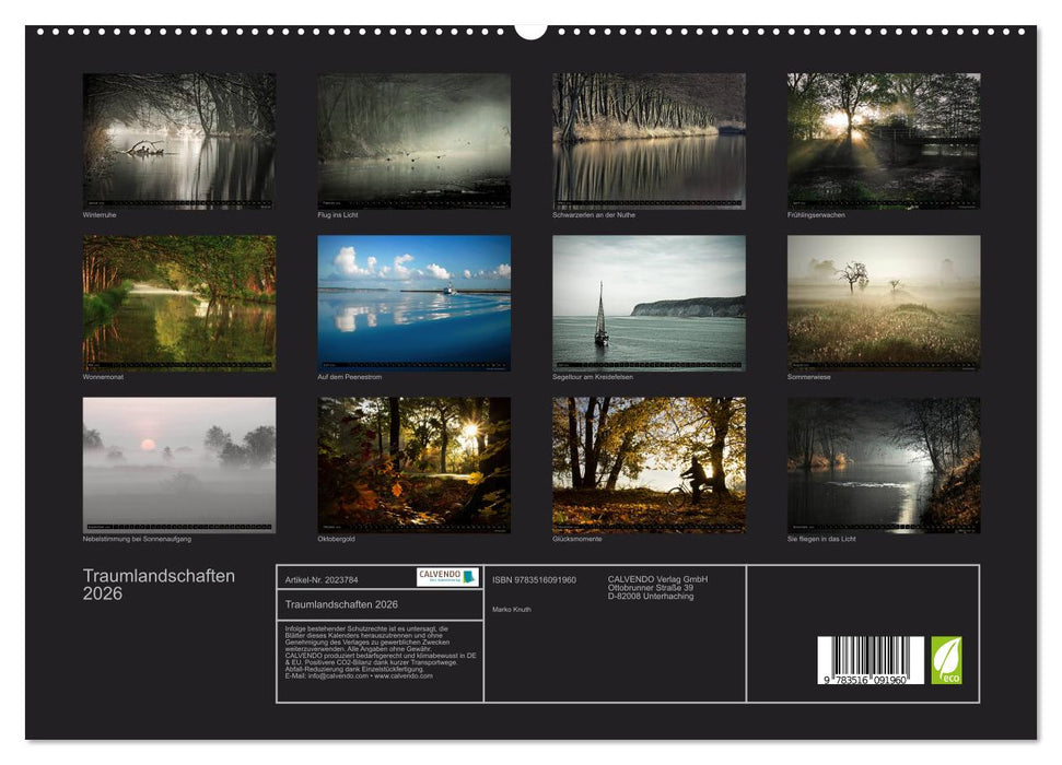 Traumlandschaften 2026 (CALVENDO Premium Wandkalender 2026)