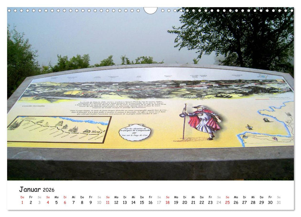 Camino Frances - Jakobsweg (CALVENDO Wandkalender 2026)
