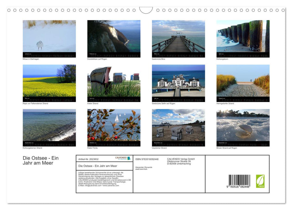 Die Ostsee - Ein Jahr am Meer (CALVENDO Wandkalender 2026)