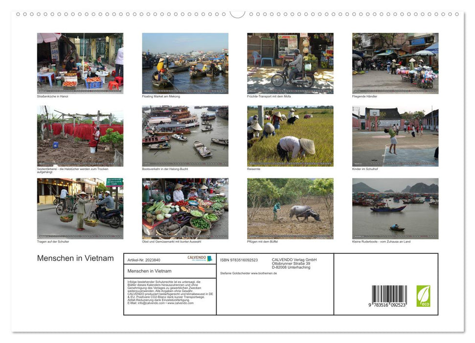 Menschen in Vietnam (CALVENDO Premium Wandkalender 2026)