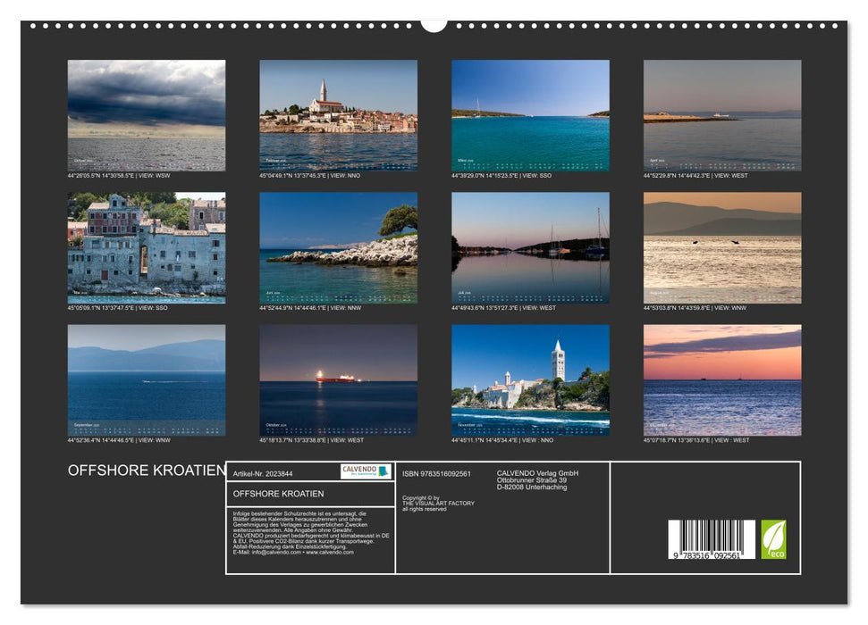 OFFSHORE KROATIEN (CALVENDO Premium Wandkalender 2026)