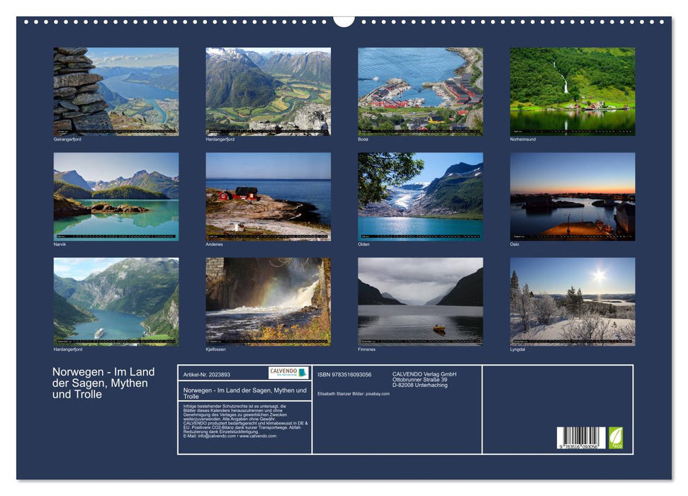 Norwegen - Im Land der Sagen, Mythen und Trolle (CALVENDO Wandkalender 2026)
