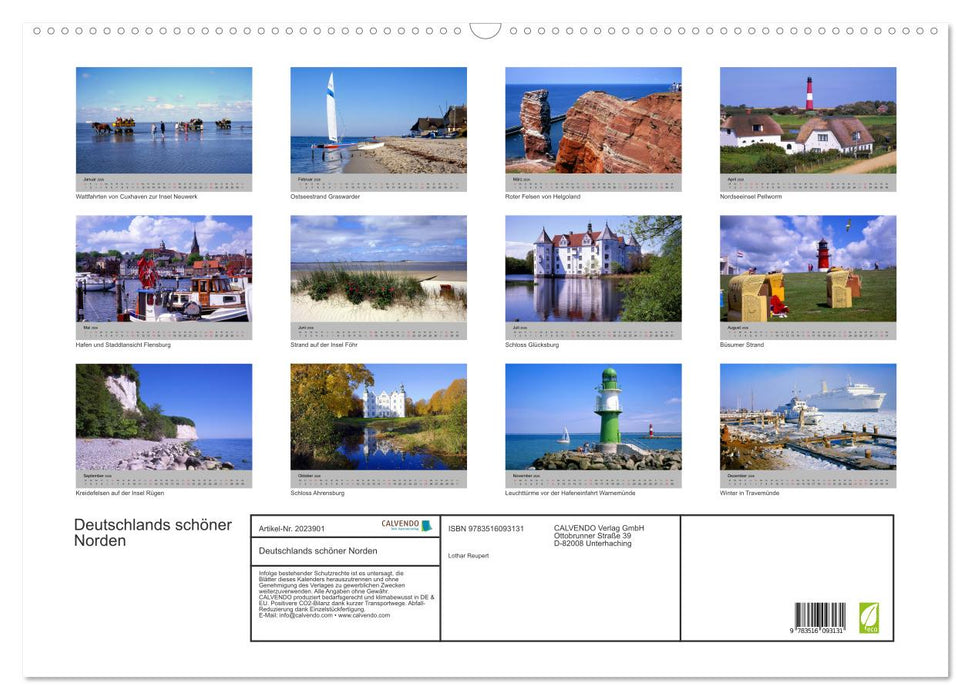 Deutschlands schöner Norden (CALVENDO Wandkalender 2026)