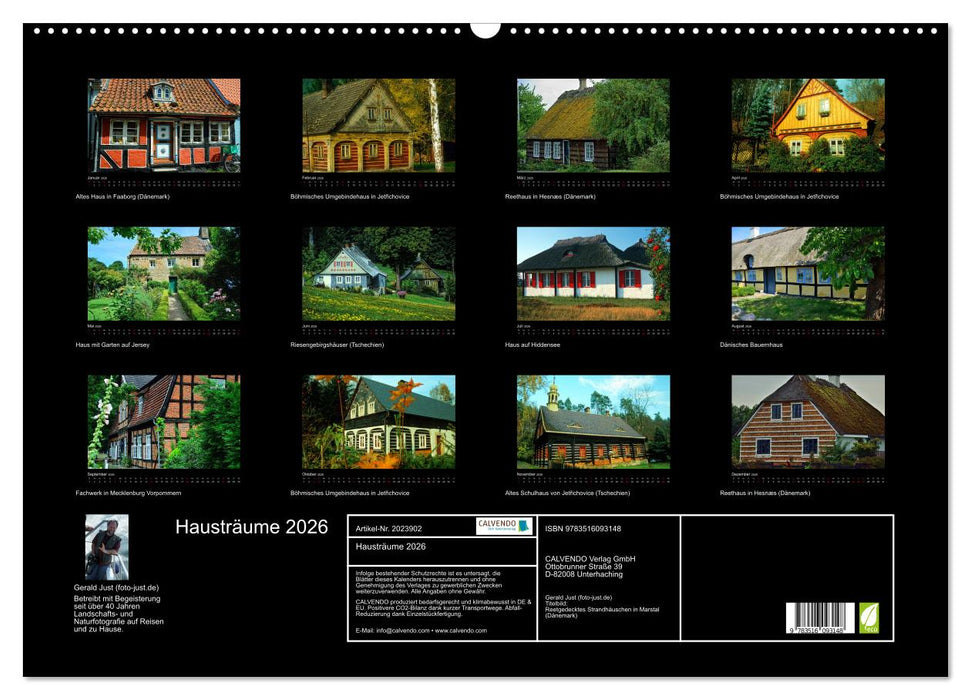 Hausträume 2026 (CALVENDO Wandkalender 2026)