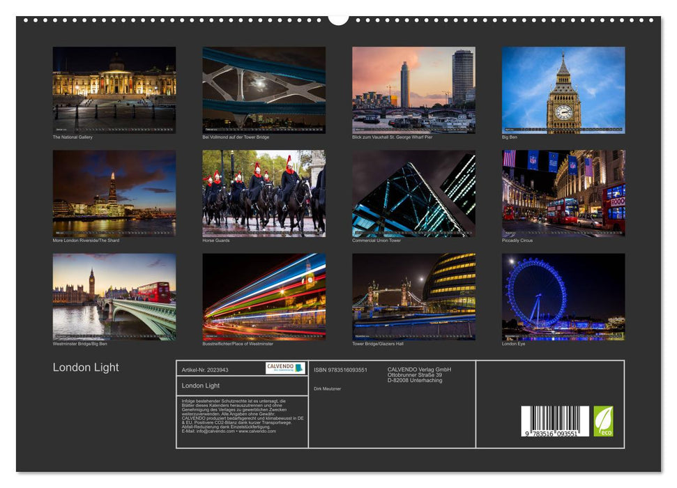 London Light (CALVENDO Premium Wandkalender 2026)