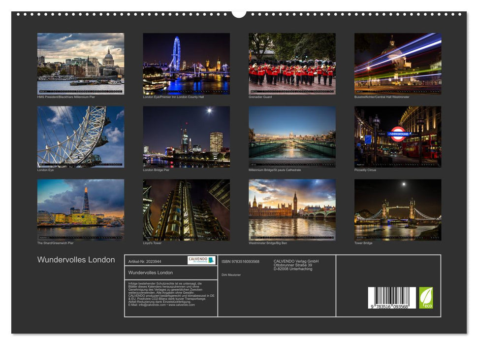 Wundervolles London (CALVENDO Premium Wandkalender 2026)