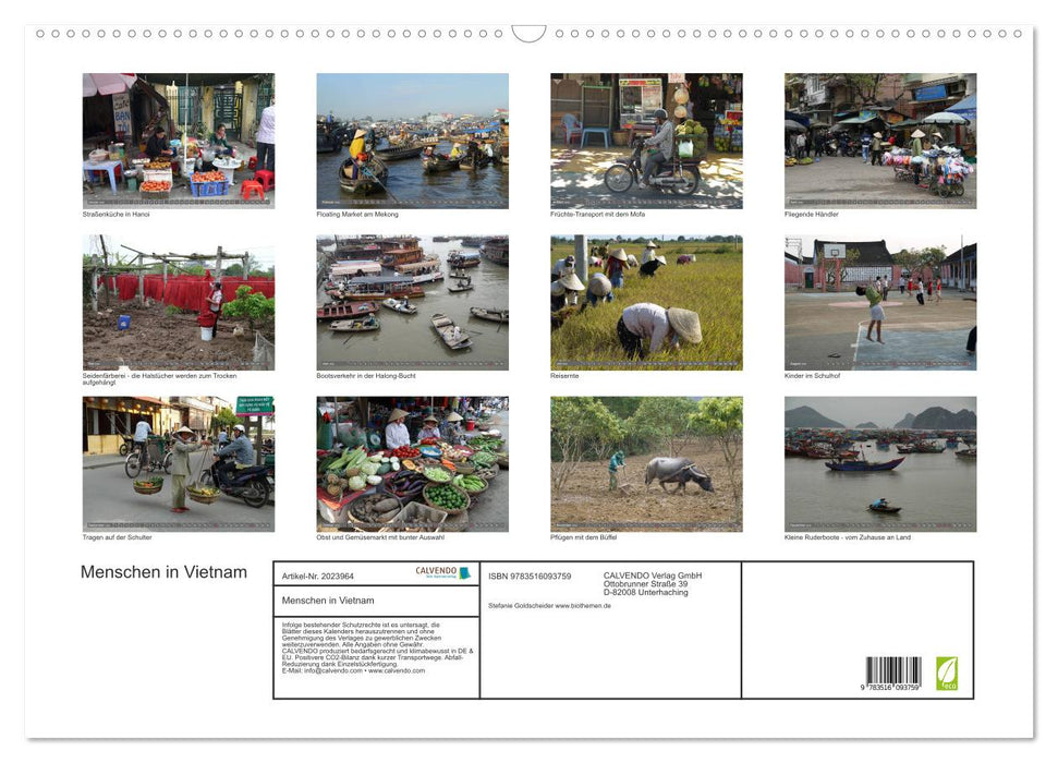 Menschen in Vietnam (CALVENDO Wandkalender 2026)