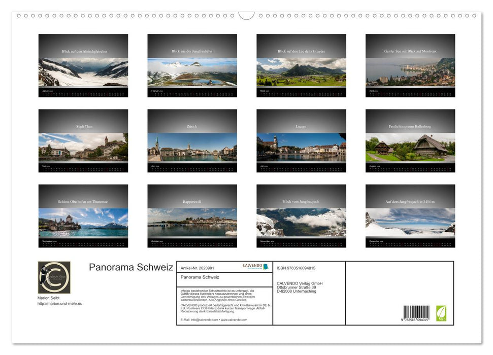 Panorama Schweiz (CALVENDO Wandkalender 2026)