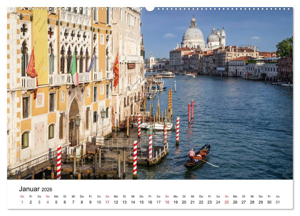 Die Attraktionen von Venedig (CALVENDO Premium Wandkalender 2026)