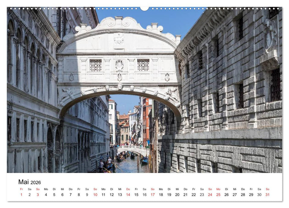 Die Attraktionen von Venedig (CALVENDO Premium Wandkalender 2026)