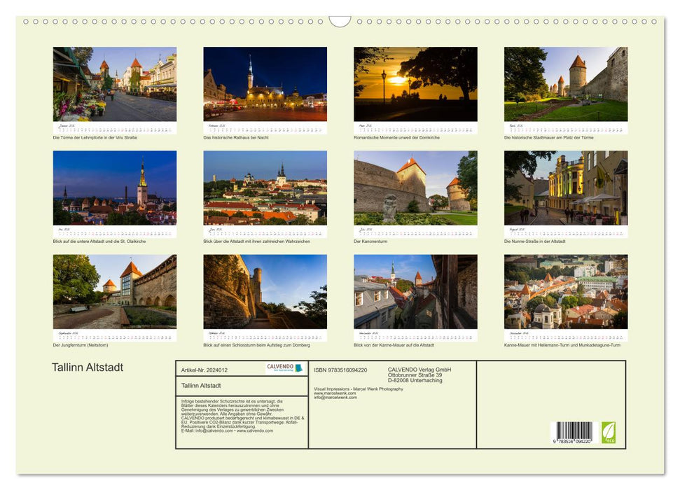 Tallinn Altstadt (CALVENDO Wandkalender 2026)