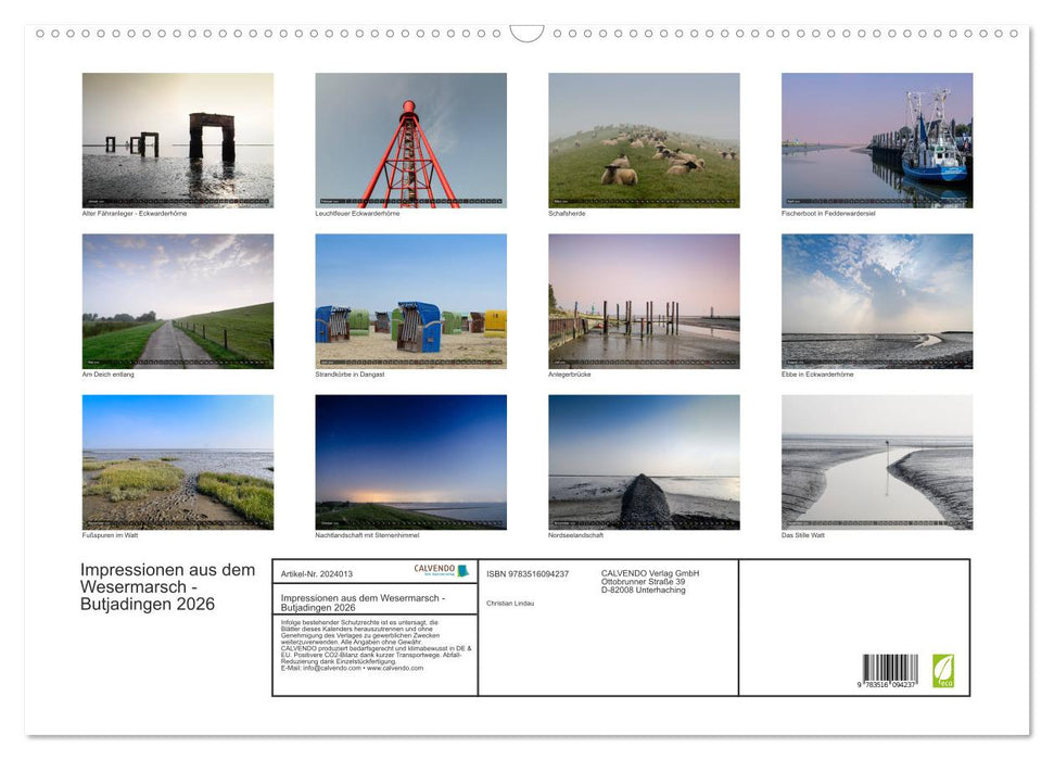 Impressionen aus dem Wesermarsch - Butjadingen 2026 (CALVENDO Wandkalender 2026)