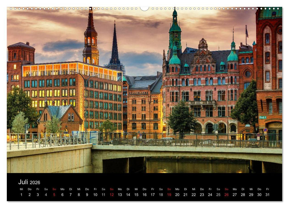 Charmantes Hamburg (CALVENDO Premium Wandkalender 2026)