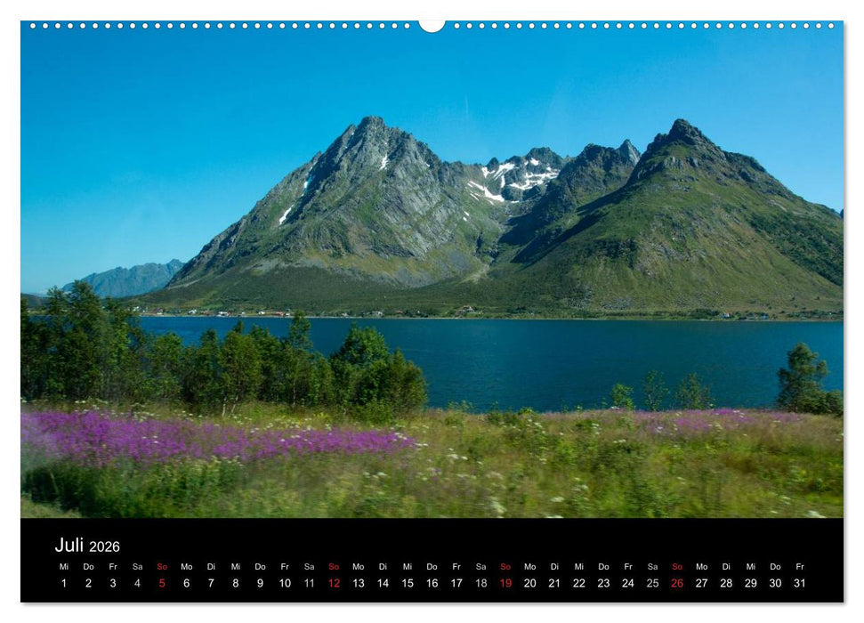 Landschaften Norwegens zwischen Polarkreis und Nordkap (CALVENDO Premium Wandkalender 2026)