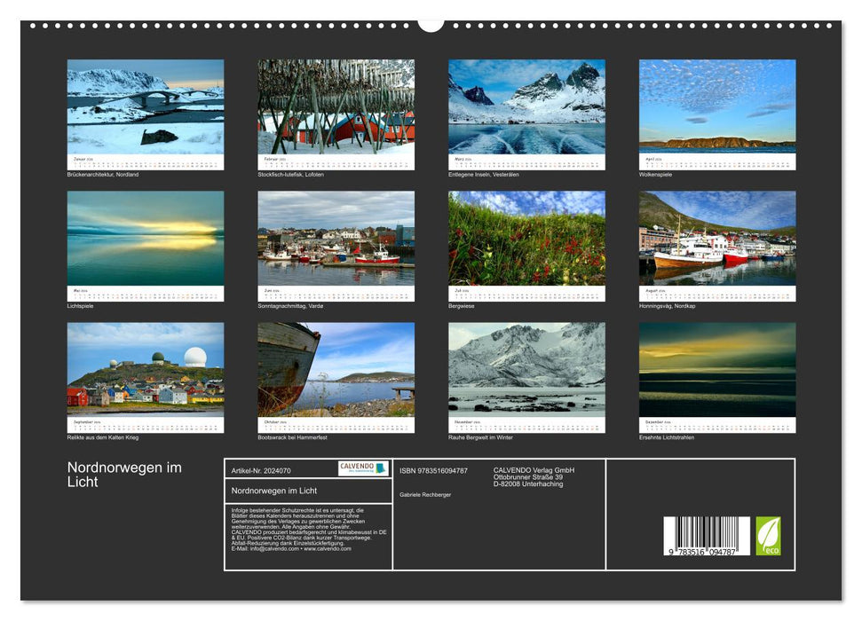 Nordnorwegen im Licht (CALVENDO Premium Wandkalender 2026)