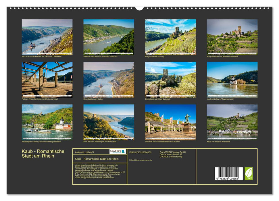 Kaub - Romantische Stadt am Rhein (CALVENDO Premium Wandkalender 2026)