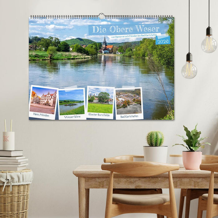 Die Obere Weser - Von Hannoversch Münden bis Bad Karlshafen (CALVENDO Wandkalender 2026)