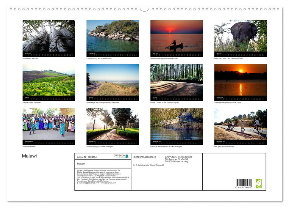 Malawi (CALVENDO Wandkalender 2026)