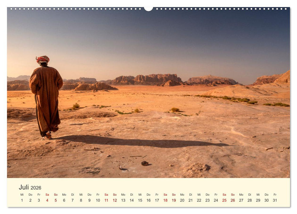 Jordanien Sand, Stein und Salz (CALVENDO Premium Wandkalender 2026)