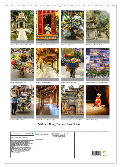 Vietnam Alltag, Farben, Geschichte (CALVENDO Wandkalender 2026)