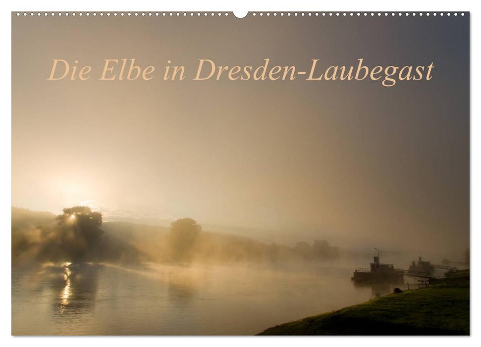 Die Elbe in Dresden-Laubegast (CALVENDO Wandkalender 2026)