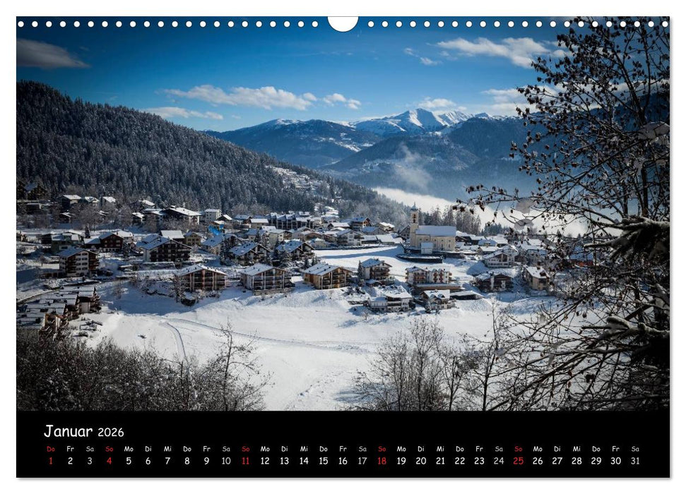 Die Surselva - das Bündner Oberland (CALVENDO Wandkalender 2026)