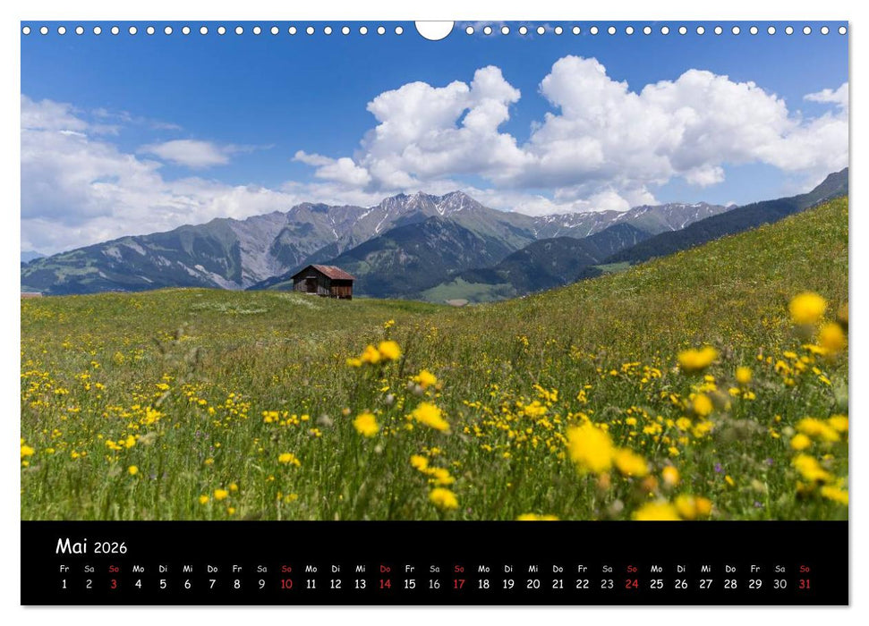 Die Surselva - das Bündner Oberland (CALVENDO Wandkalender 2026)