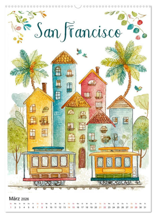 Bunte Weltreise (CALVENDO Premium Wandkalender 2026)