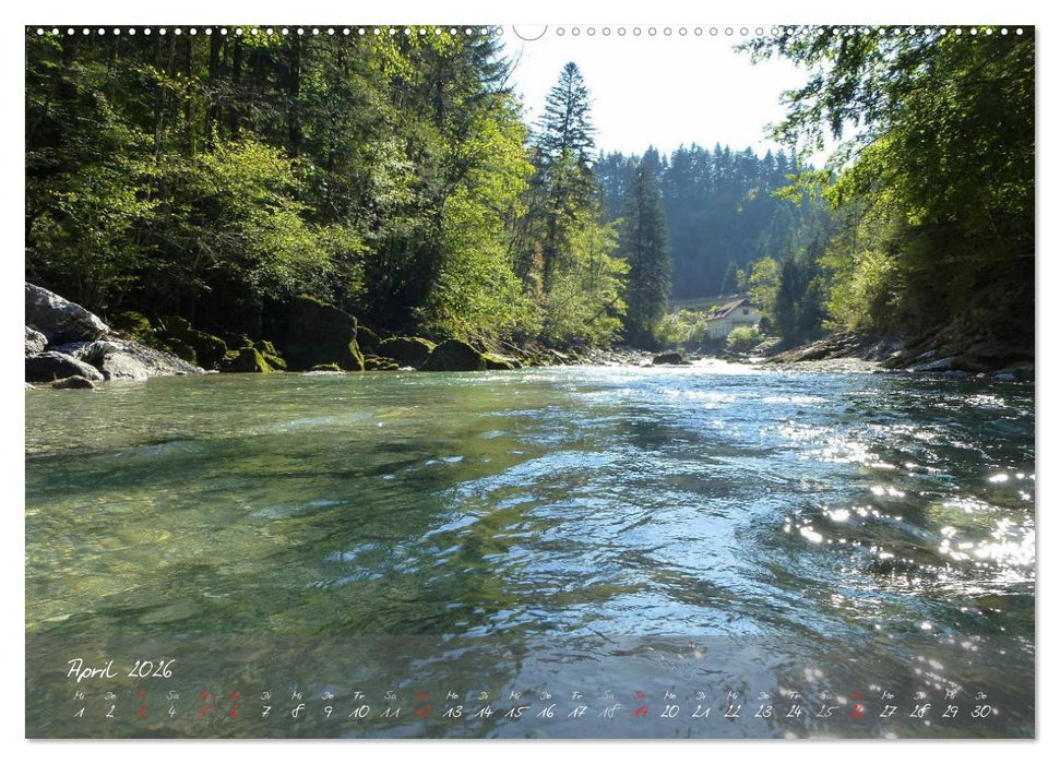 Wasserkraft - Die Bregenzer Ache (CALVENDO Wandkalender 2026)