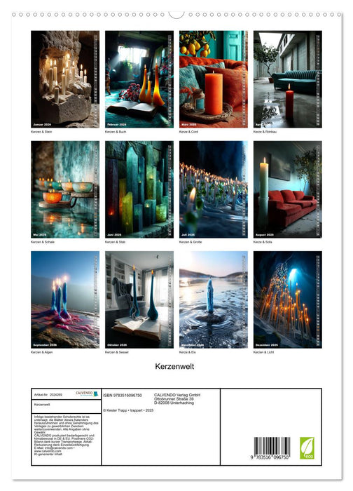 Kerzenwelt (CALVENDO Premium Wandkalender 2026)