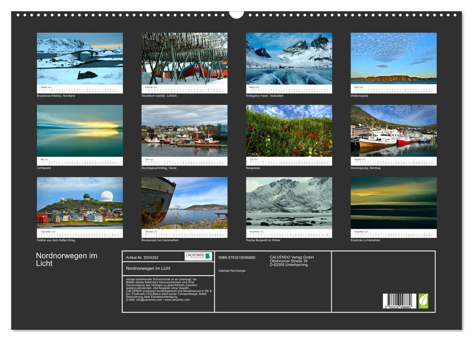 Nordnorwegen im Licht (CALVENDO Wandkalender 2026)