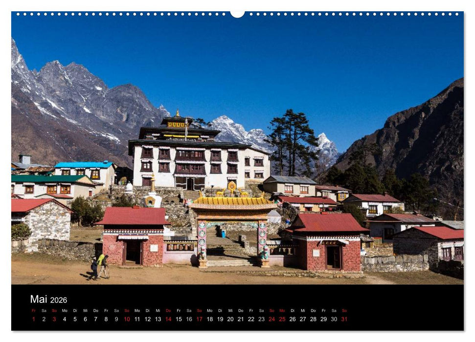 Buddhismus im Himalaya (CALVENDO Premium Wandkalender 2026)