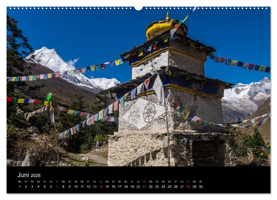 Buddhismus im Himalaya (CALVENDO Premium Wandkalender 2026)