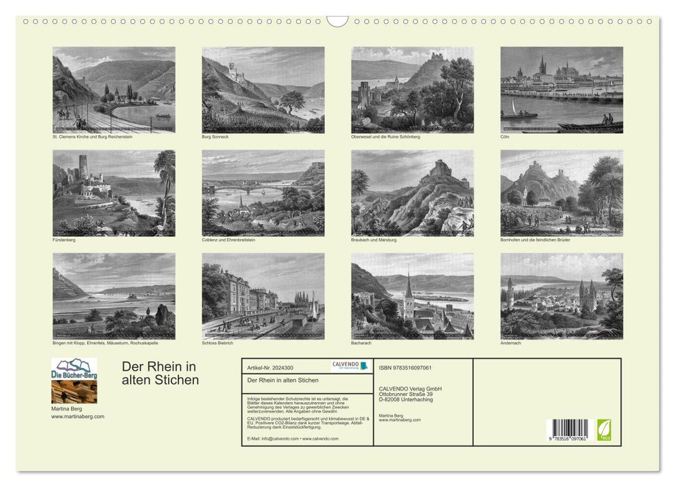 Der Rhein in alten Stichen (CALVENDO Wandkalender 2026)