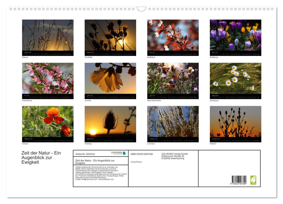 Zeit der Natur - Ein Augenblick zur Ewigkeit (CALVENDO Wandkalender 2026)
