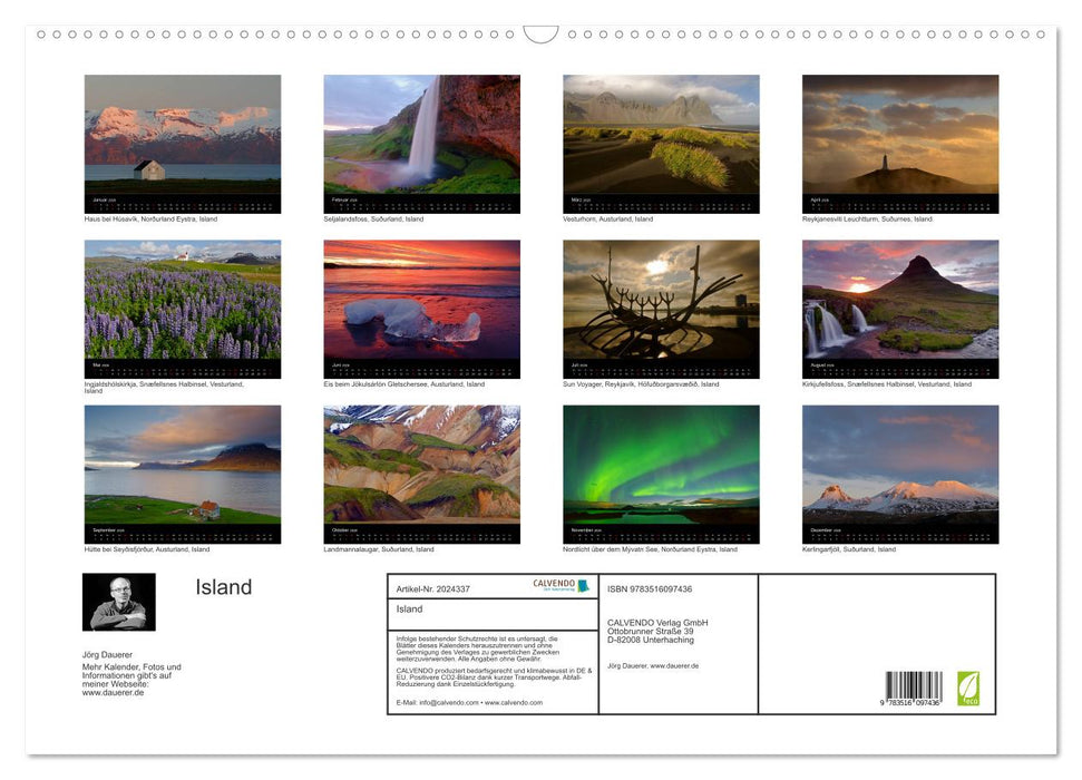 Island (CALVENDO Wandkalender 2026)