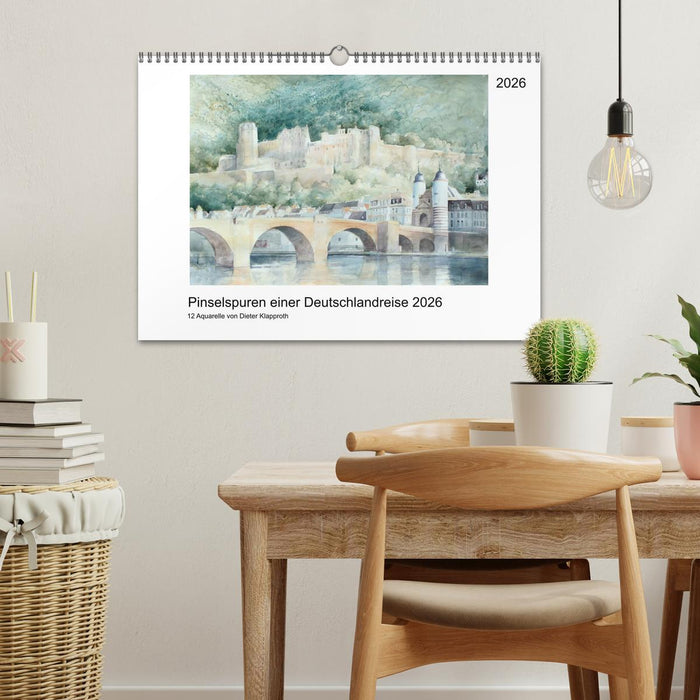 Pinselspuren einer Deutschlandreise - 12 Aquarelle von Dieter Klapproth (CALVENDO Wandkalender 2026)