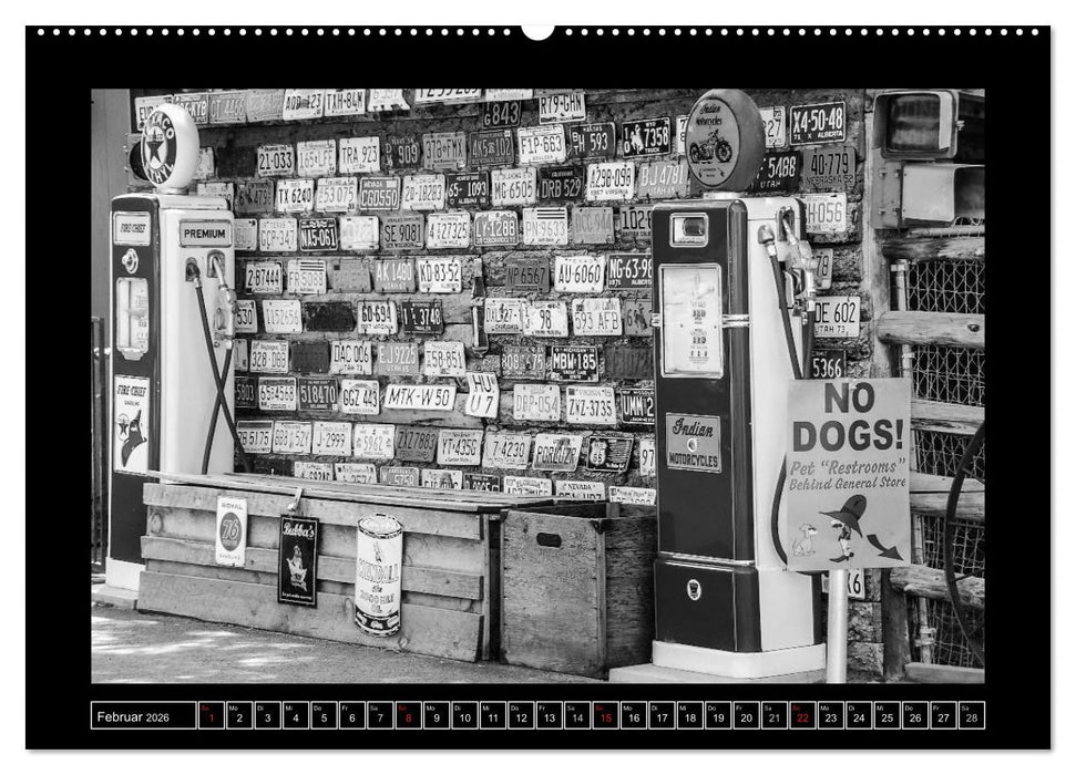 Side-Clicks Amerika in schwarz-weiß (CALVENDO Premium Wandkalender 2026)