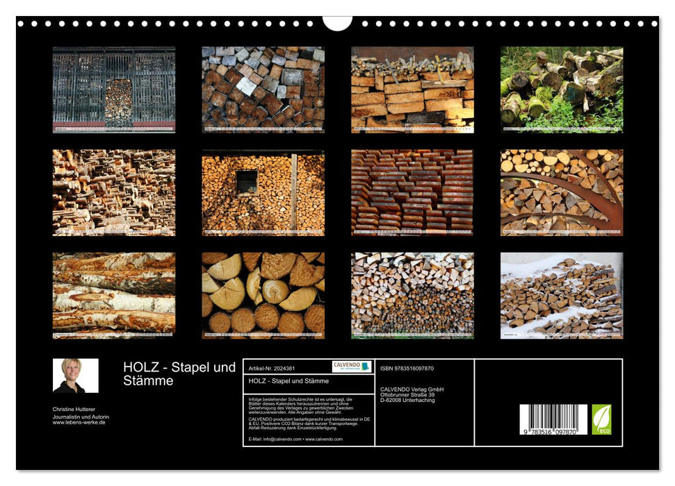 HOLZ - Stapel und Stämme (CALVENDO Wandkalender 2026)