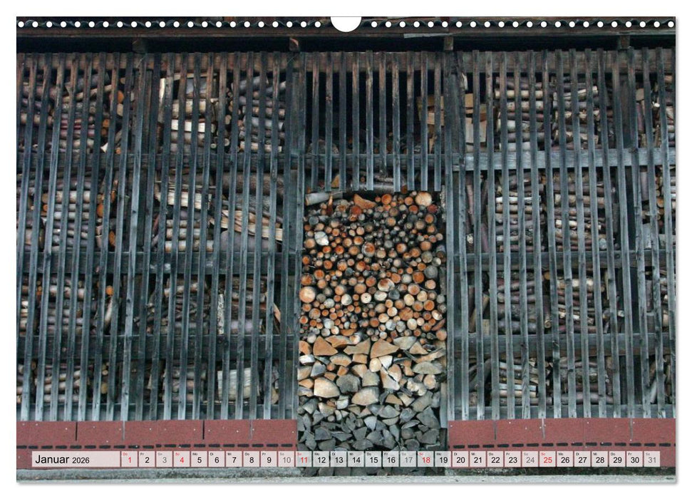 HOLZ - Stapel und Stämme (CALVENDO Wandkalender 2026)